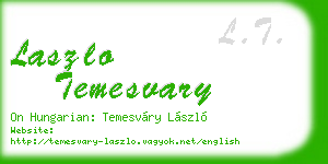 laszlo temesvary business card