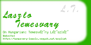 laszlo temesvary business card